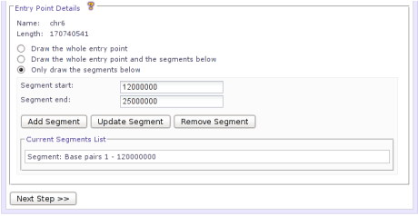 Specifying Entry Point Segments